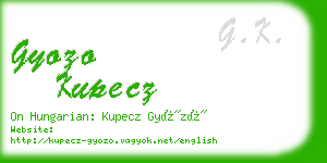 gyozo kupecz business card